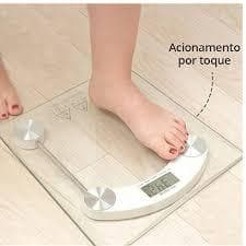 Balança Digital Eletrônica Vidro 180kg Multiuso Plataforma Resistente Display LCD Antiderrapante