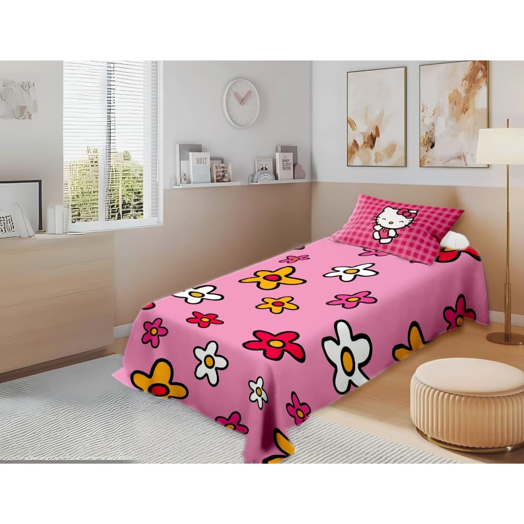 Jogo de Cama Infantil Hello Kitty – Solteiro | Estampa Fofa e Confortável