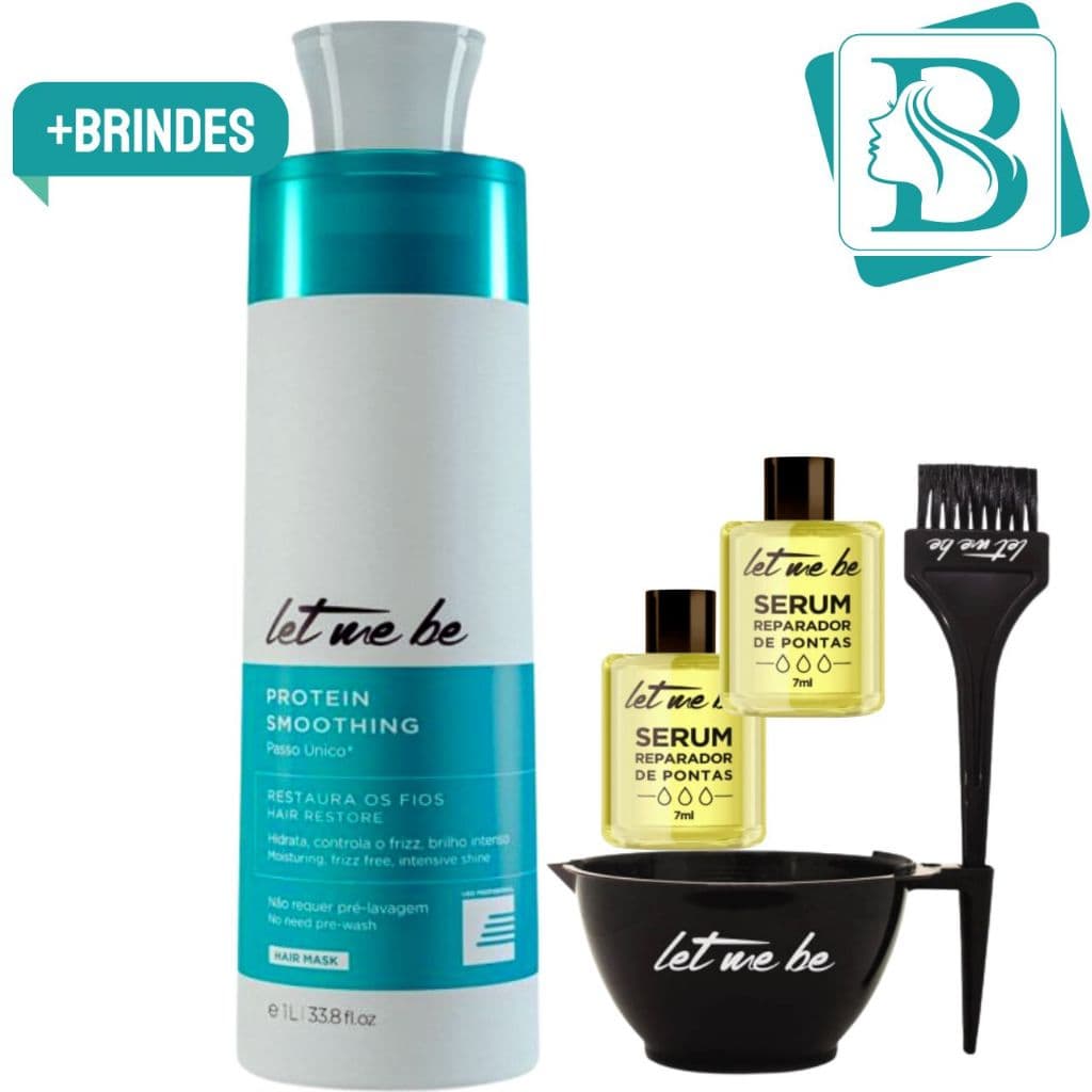 Let Me Be Protein Passo Único 1 Litro + Oléo Reparador de Pontas e sachês
