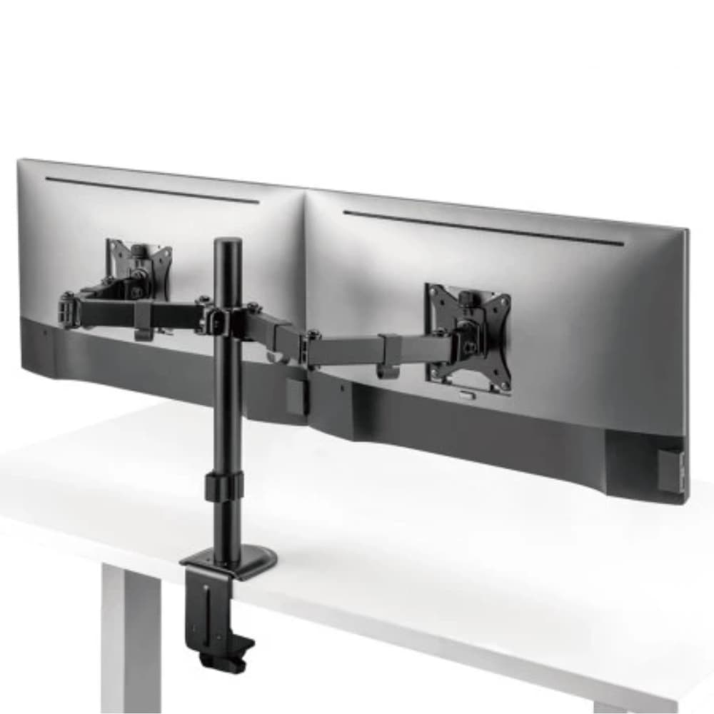 Suporte Dois Monitores CS12 17pol a 32pol preto - vesa 75x75 / 100x100 - Clanm