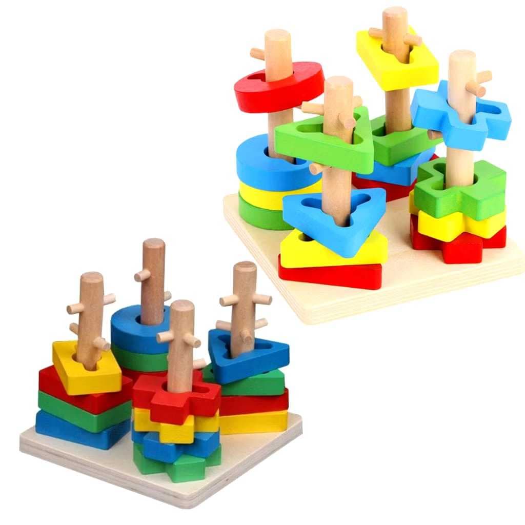 Brinquedo Educativo Forma Geométrica Encaixe Montessori Pedagogico
