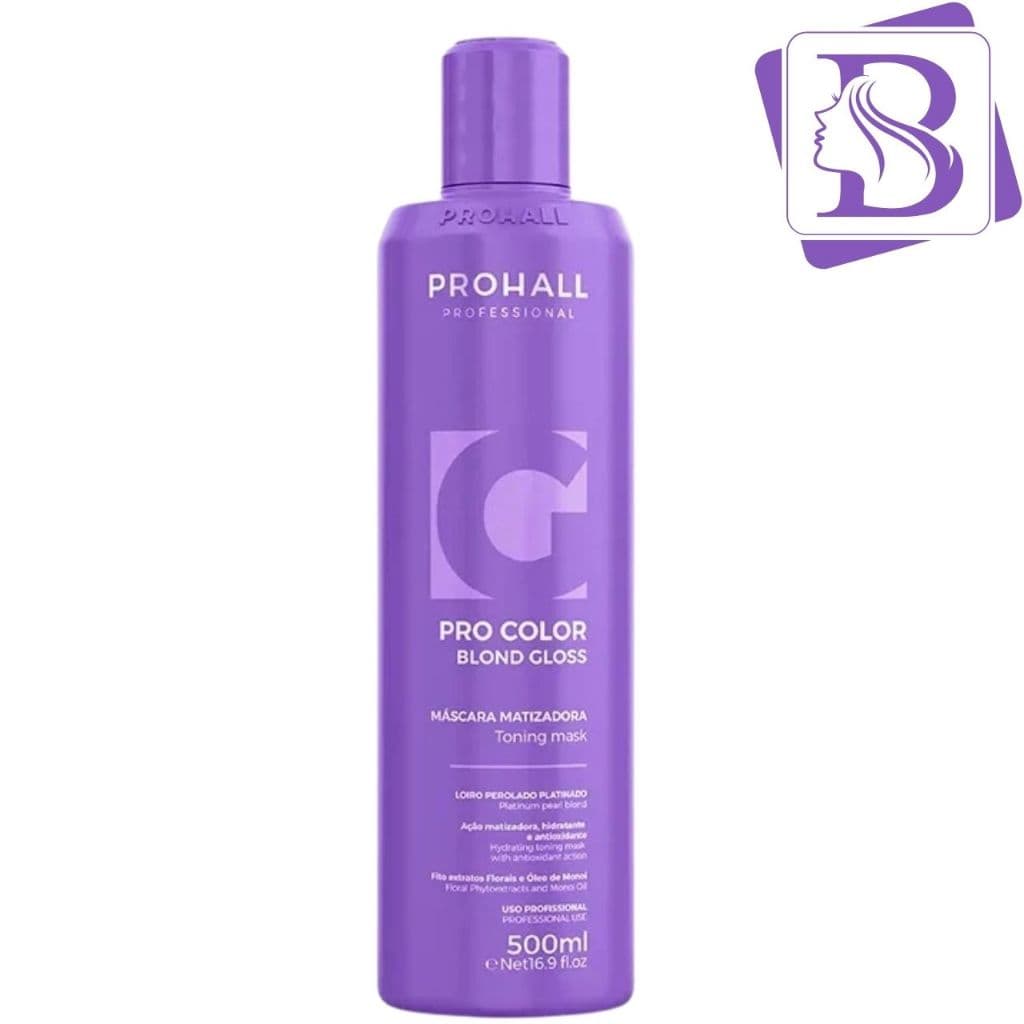 Prohall Máscara Matizadora Blond Gloss Efeito Loiro Perolado 500ML