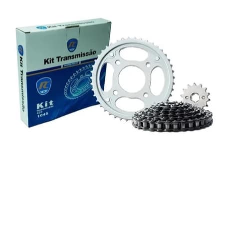 Kit Relação Transmissao Honda Pop 100  e Pop 110  Coroa Corrente Pinhão