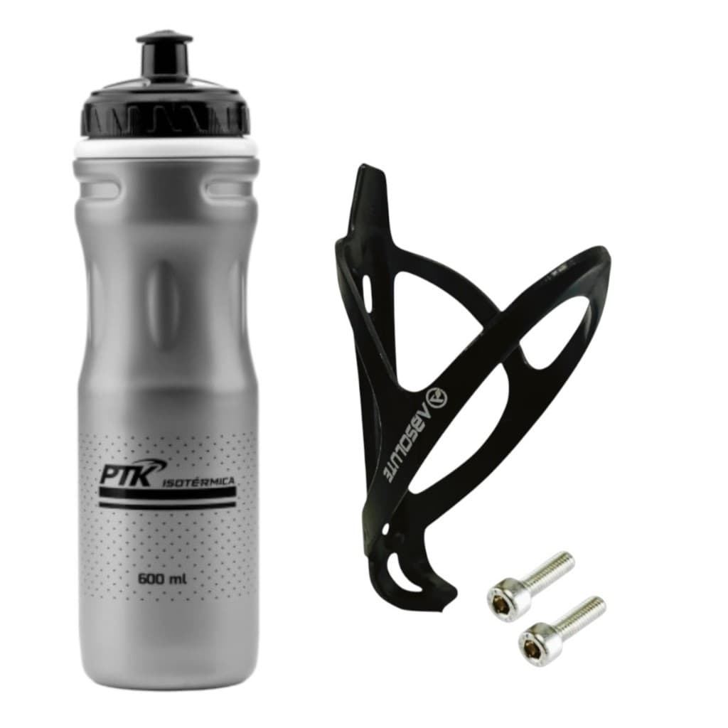 Garrafa de Agua Caramanhola para bike Squeeze com Suporte para exercicios