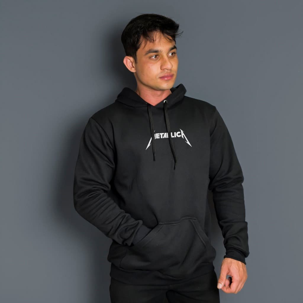 Blusa Blusão Moletom Canguru Metallica Unisex Masculino e Feminino 60% Algodão Compre de Quem Fabrica C/ Qualidade