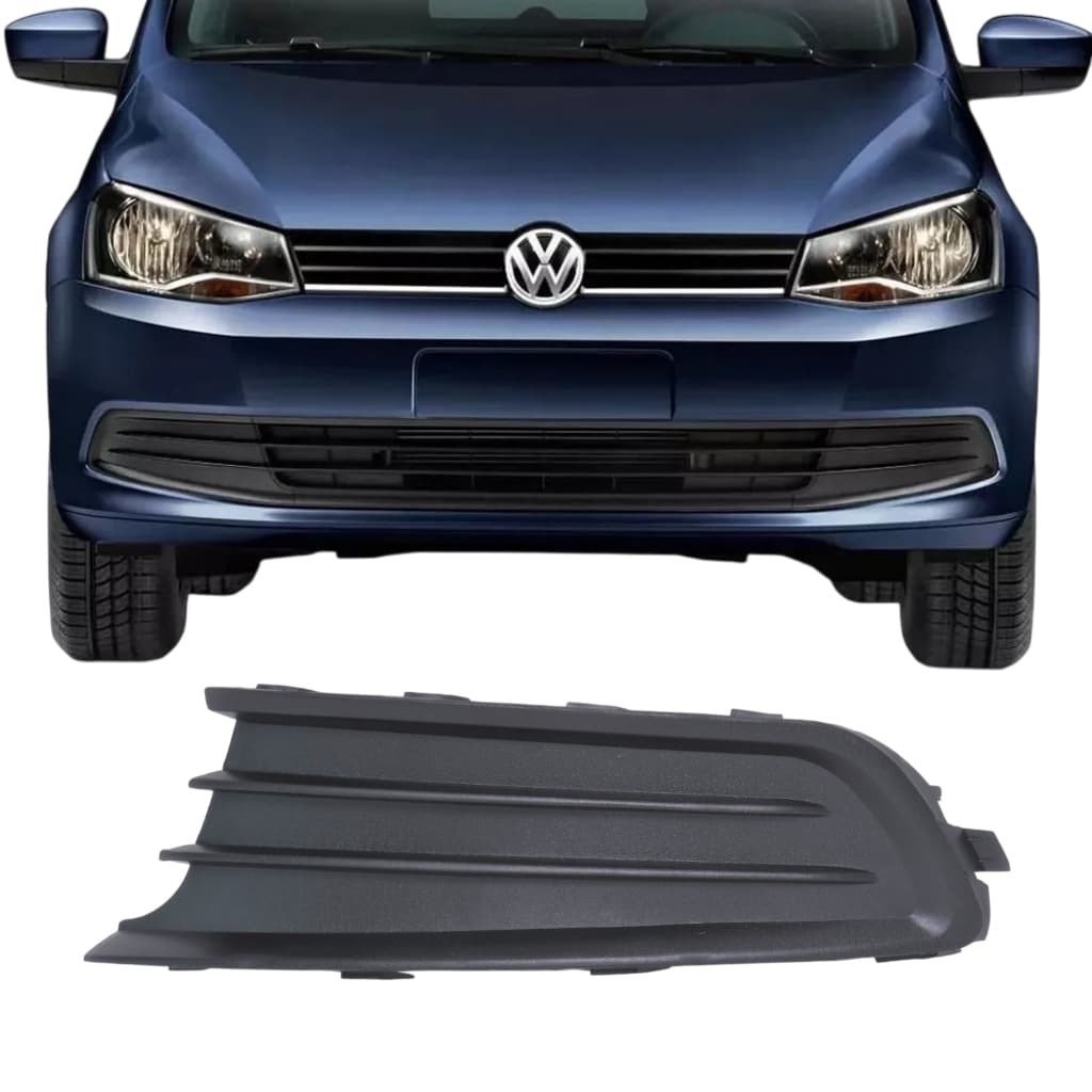 GRADE MOLDURA FAROL MILHA GOL VOYAGE G6 2013 A 2016 ESQUERDA PRETA SEM FURO MILHA