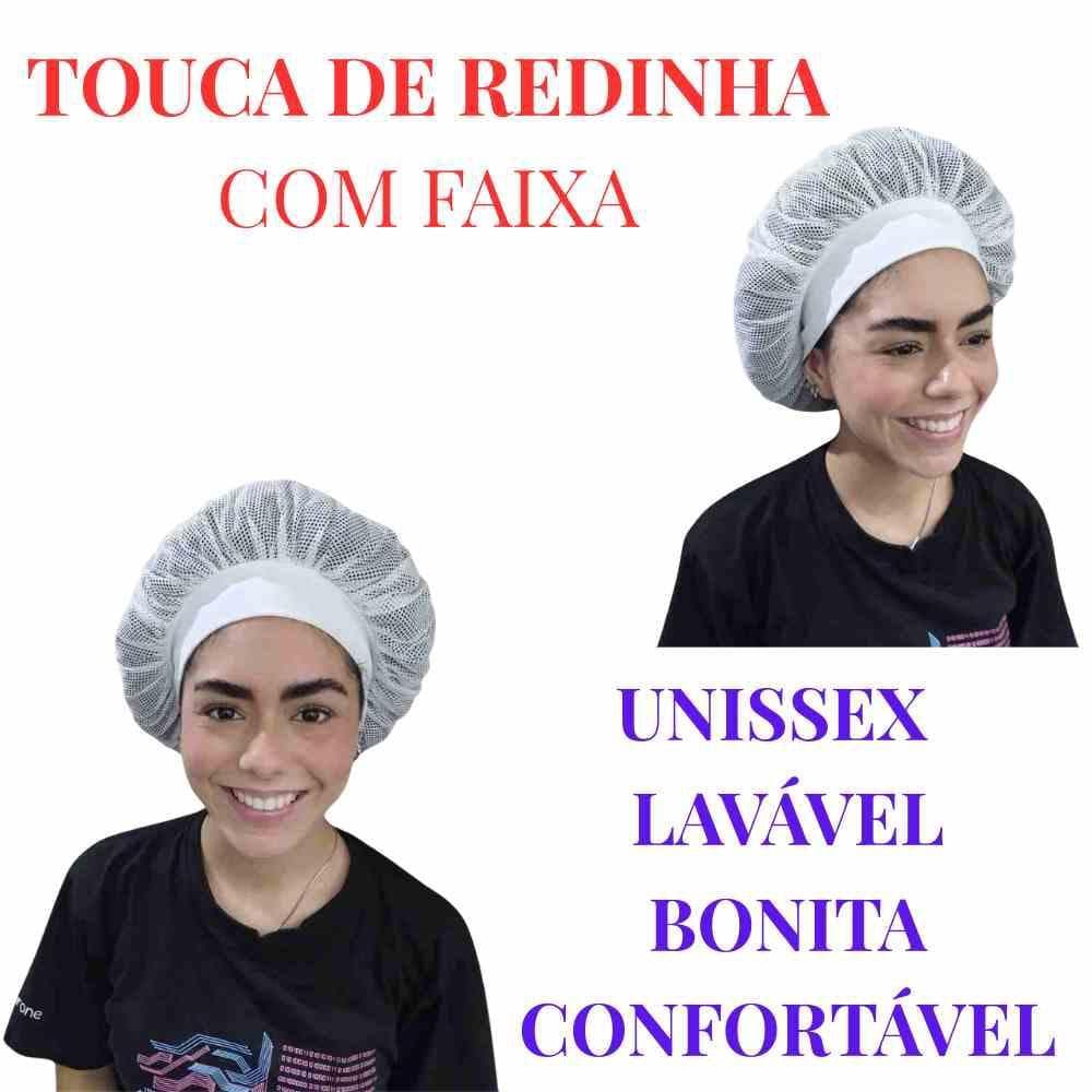 TOUCA FAIXA  FURINHO REDINHA BRANCA UNIFORMES PROFISSIONAIS  DOMÉSTICOS. Touca de Cozinha Telinha Lavável Modelo Unissex