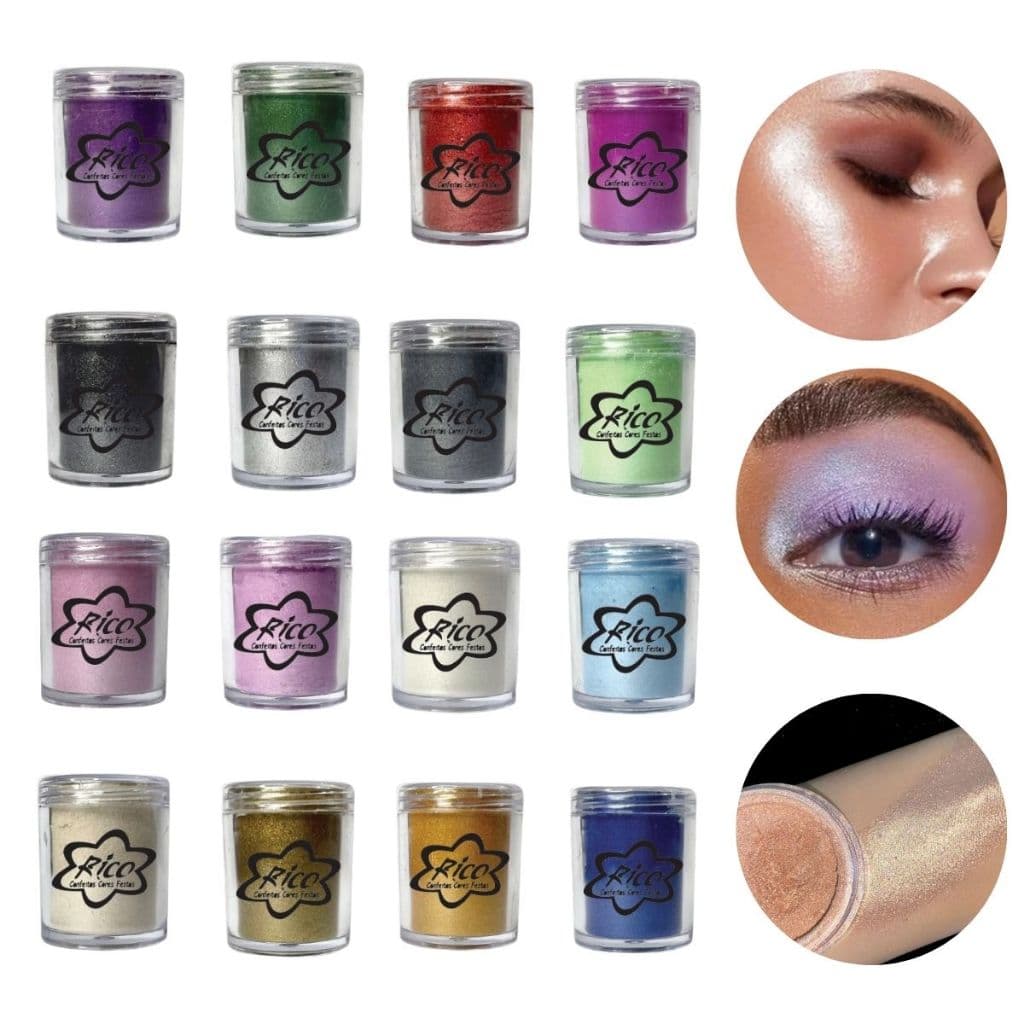 Pó Perolado Pigmento 5g Iluminador Facial Corporal Sombra Maquiagem Diversas Cores