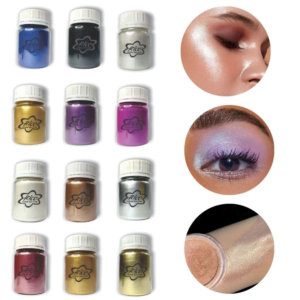 Pó Perolado 20g Iluminador Facial Corporal Sombra Maquiagem Para Carnaval Festas Diversas Cores