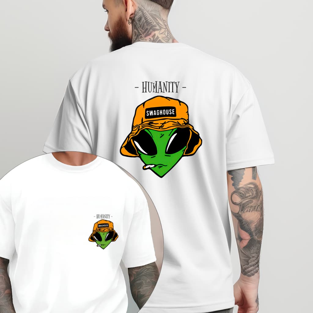 Camiseta Alien Swag Unissex | Estilo Streetwear | Camisa ET Humanity Estilosa Urbana
