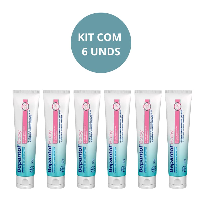 KIT C/6 Bepantol Baby Pomada Assadura Bebe - 30g