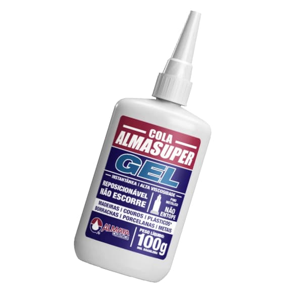 Cola Instantânea Almasuper Gel 100g Adesiva Secagem Rápida Adesiva Alta Viscosidade Não Escorre