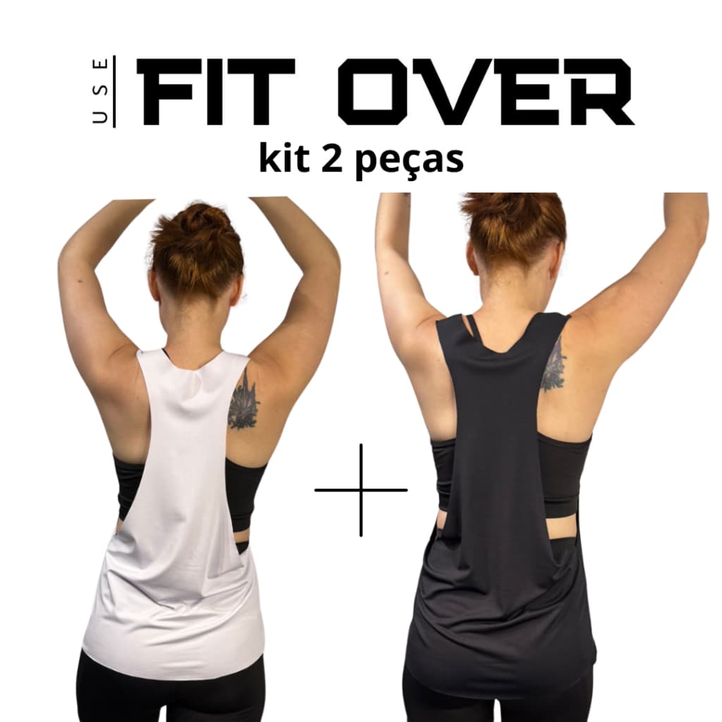 Kit 2 camisetas fitness  cavada  tecnologia uv50+ academia crossfit  fit over