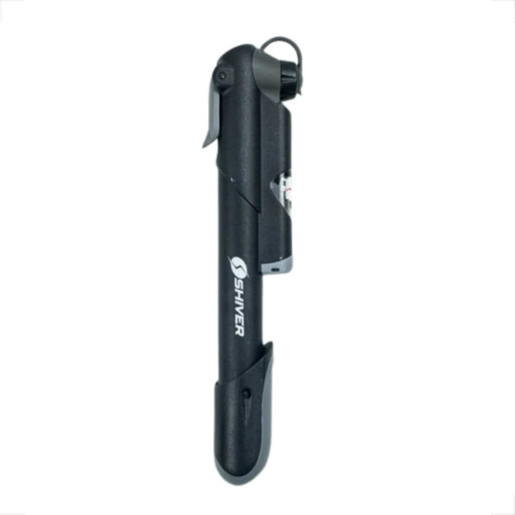 Mini Bomba Bike Presta/america Com Manometro 100 Psi Preta