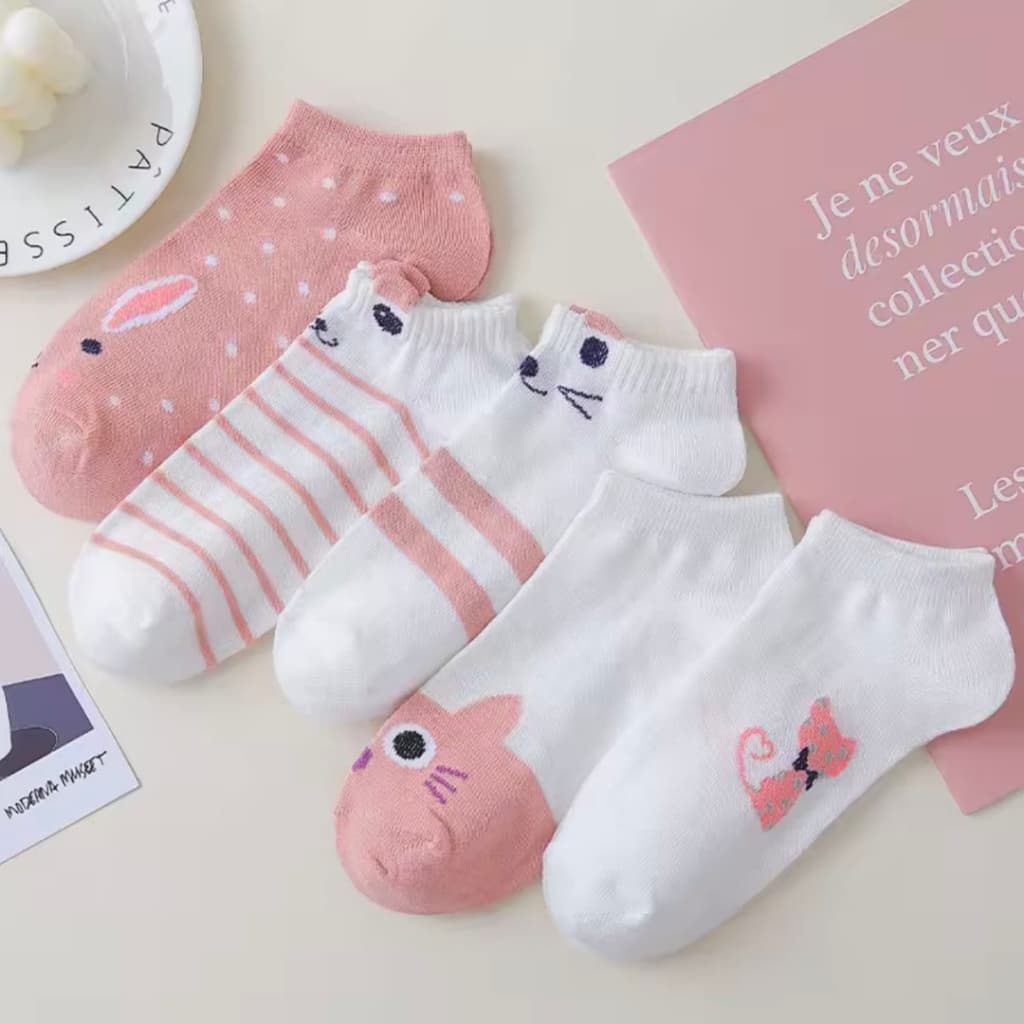 Kit 2 pares de meias soquete infantil juvenil feminina cano curto fofas