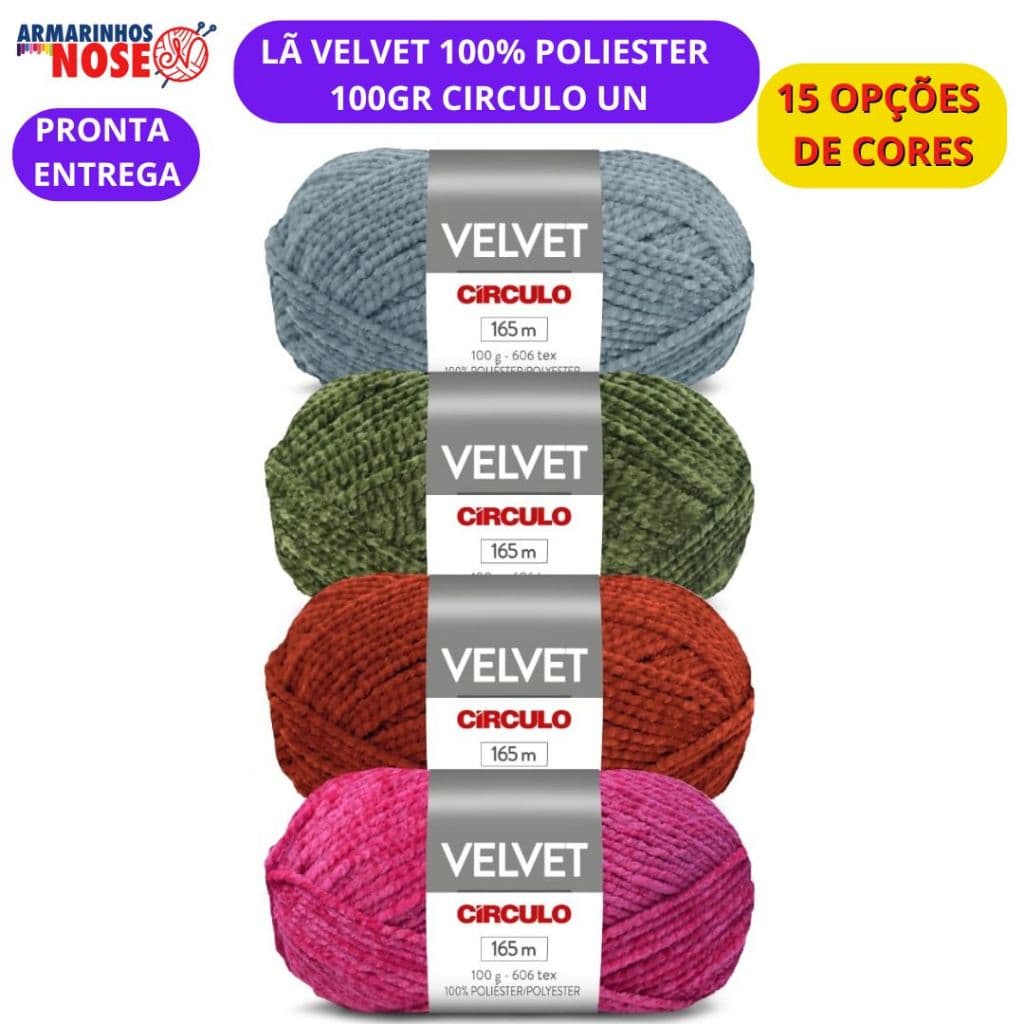 Lã Velvet 100% Poliester 100gr Circulo Unidade
