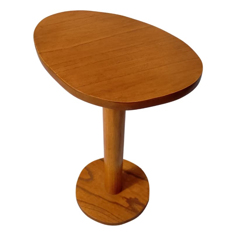 Mesinha Lateral Monopé Orgânica Madeira Canto De Sofá E Cama Altura 65cm Mel