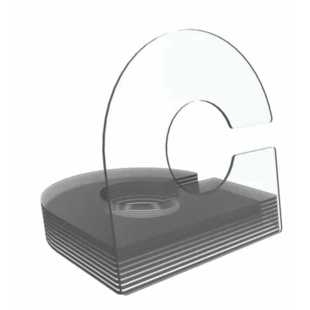 Separador/organizador De Cabide Em Acrílico Cristal Luxo 2mm KIT Com 20 peças