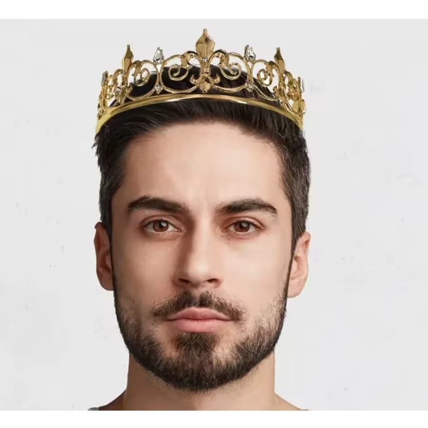 Coroa Inteira Real Realeza Rei Rainha Dourada Peça Teatro