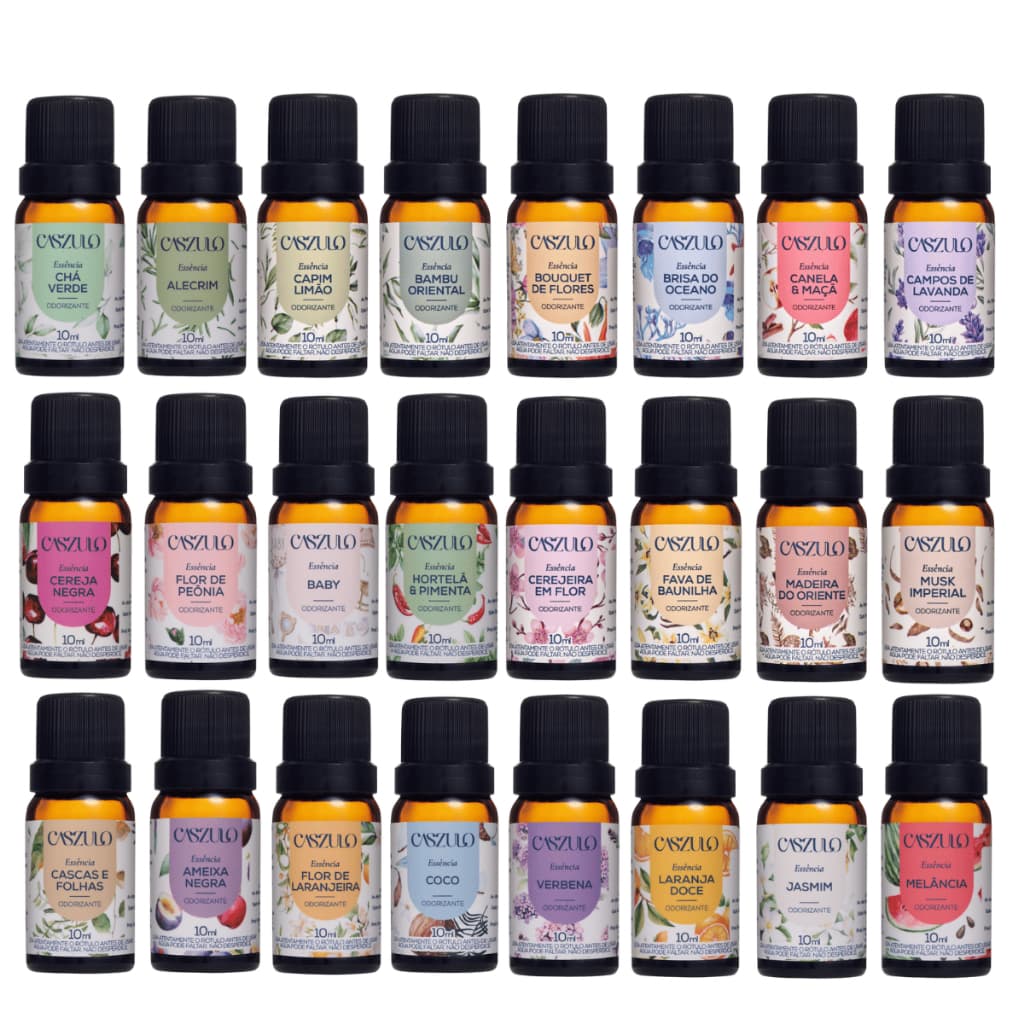 Essência Aromática 10ml Via Aroma Linha Caszulo – Perfume para Ambiente, Bem-Estar e Relaxamento