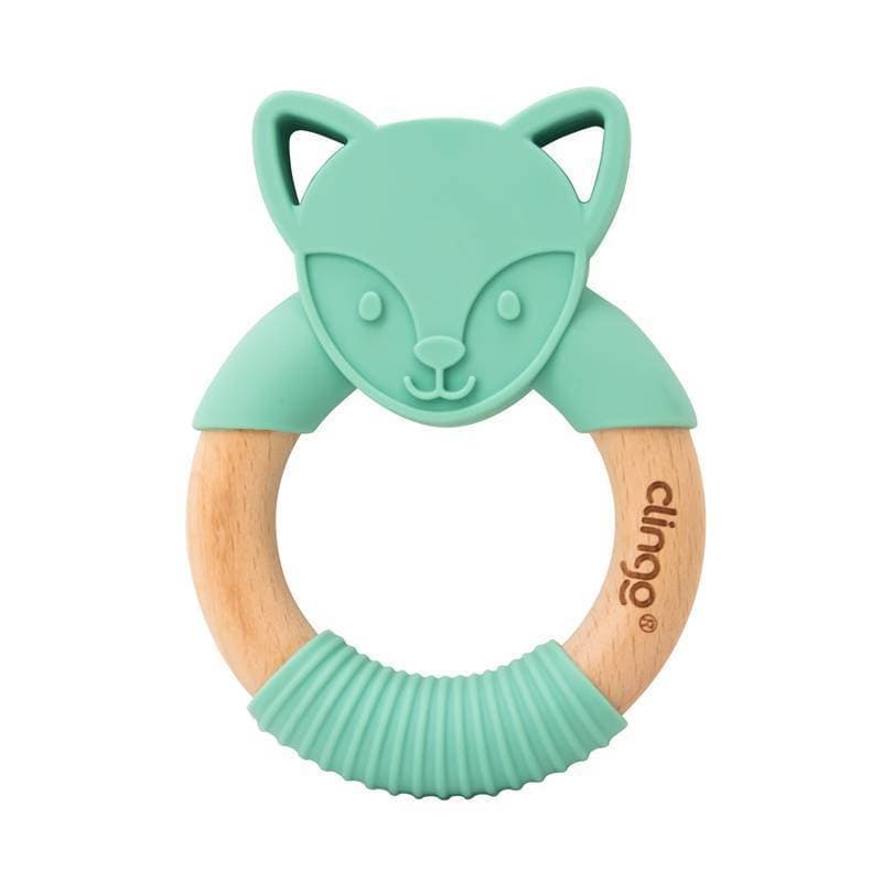Mordedor Sensorial Raposa Azul Tiffany Natural - Clingo