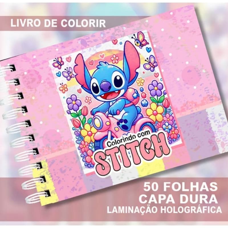 Livro de Colorir STITCH Capa dura HOLOGRAFICA ENVIO EM 24H