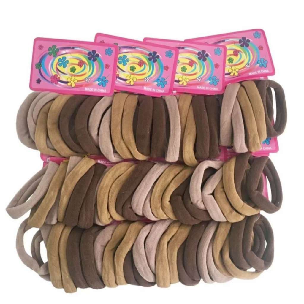 Kit 72 Elásticos de Cabelo Colorido/Xuxinha/Rabicó/Feminino/Infantil