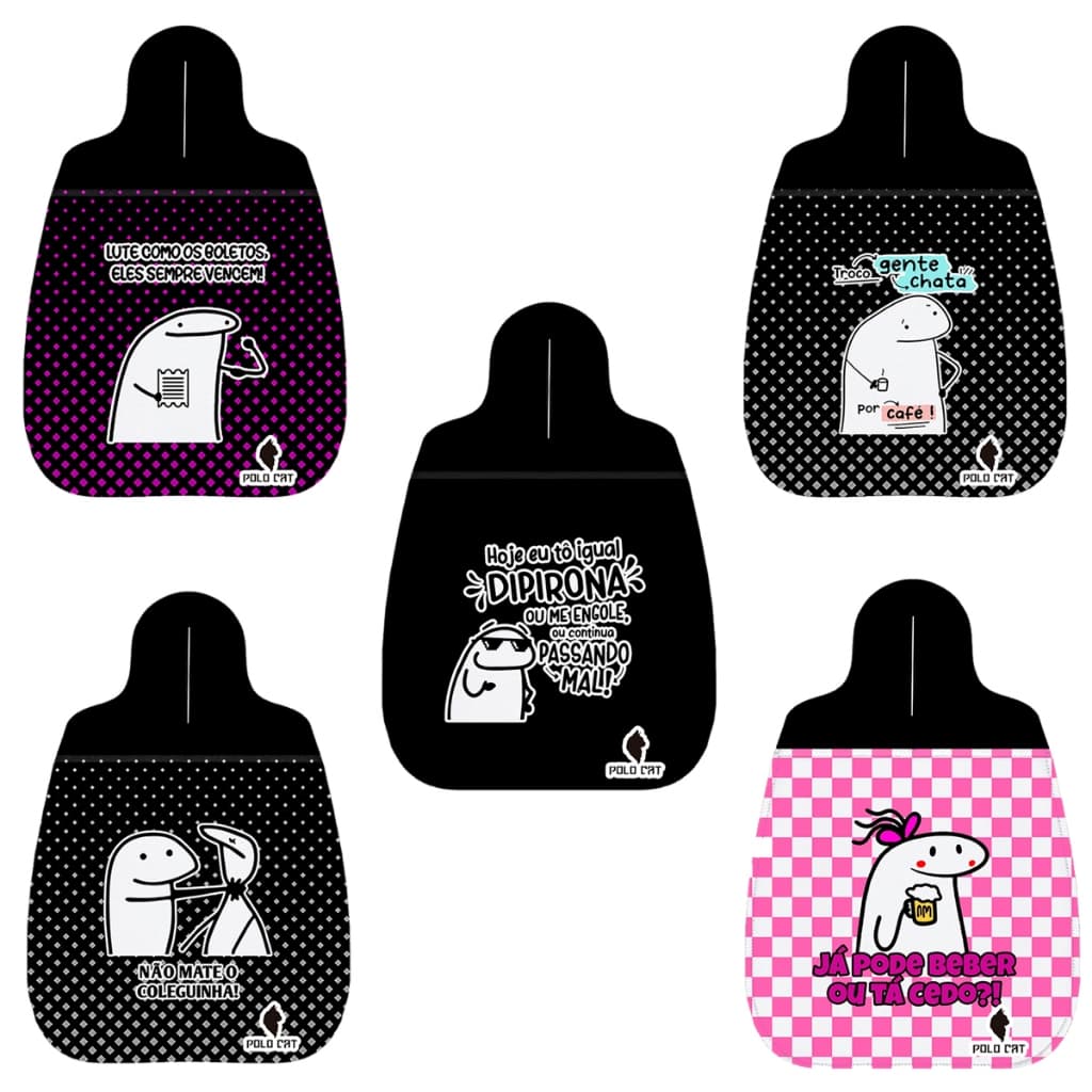 Lixeira para Carro Automóvel Limpeza Neoprene 2mm Grosso Florks varios modelos engraçados