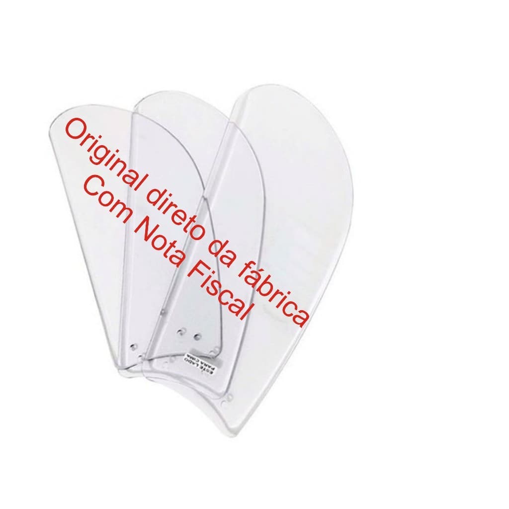 3UN - Pá De Acrílico Transparente Ventilador De Teto Venti-Delta Original