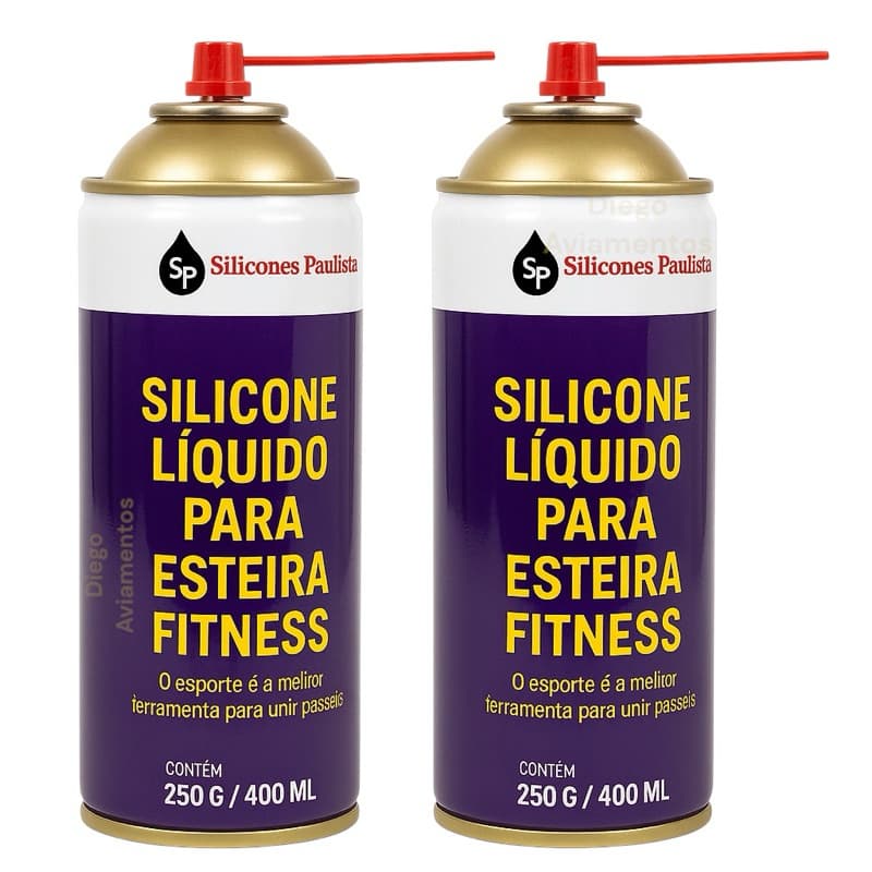 Lubrificante Silicone Esteira Spray Academia 400 Ml 2 Unid