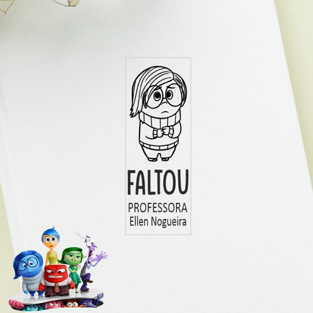 Carimbo Divertidamente | Carimbo para professores | Carimbo Faltou Divertidamente Personalizado