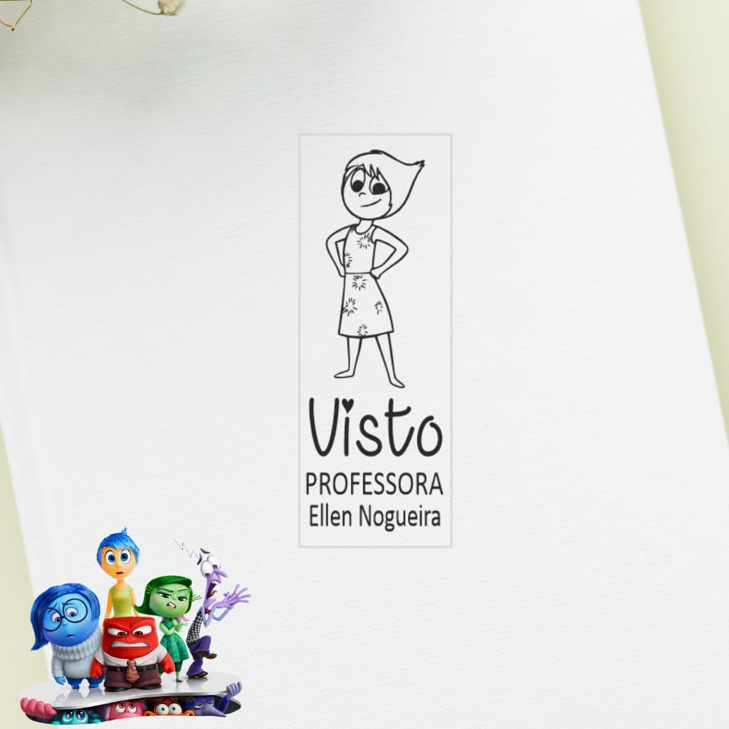 Carimbo Divertidamente | Carimbo para professores | Carimbo Visto Divertidamente Personalizado