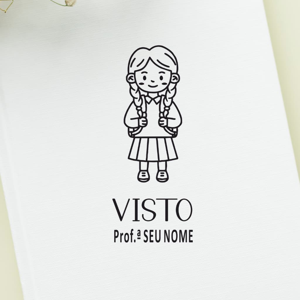 Carimbo Menininha | Carimbo para professores | Carimbo Visto  Personalizado