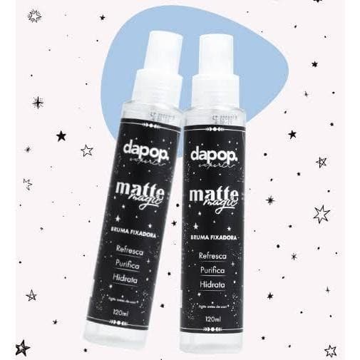 Bruma Fixadora Dapop Matte Magic 120ml - Fixação 16h, 3 em 1 (Controle Oleosidade + Hidratação + Toque Uniforme)