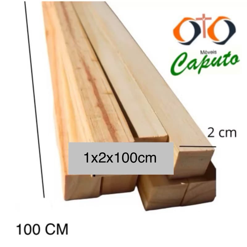 4 Ripas de Madeiras Pinus Para Artesanato 1x2,100 cm
