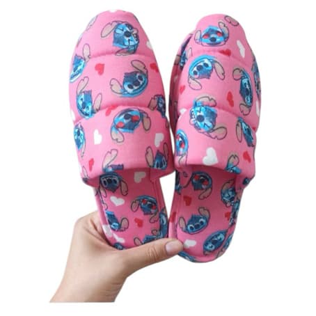 Pantufa infantil chinelinho de dormir bichinhos personagens fofinhos estampas stitch capivara