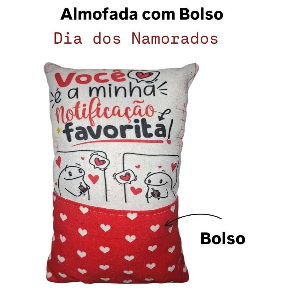 Almofada - NAMORADOS 2026 / Lembrancinha para Cesta/Casal