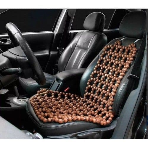 Capa assento encosto massageadora automovel bolinha madeira universal