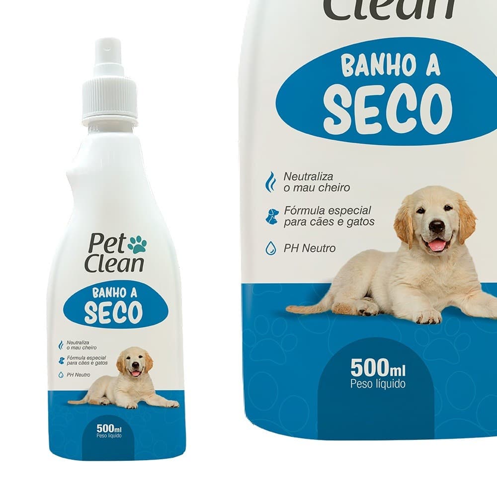 Banho A Seco Pet Clean Spray Para Cães E Gatos 500 mL Envio Imediato