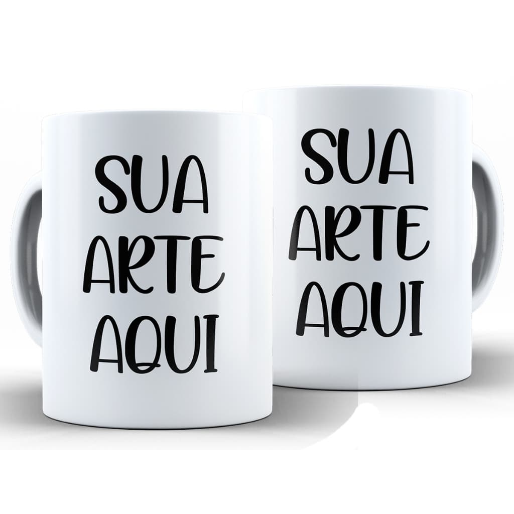 Caneca Com Sua Arte Logo Aqui Divertida + Caixa - Xícara 325ML Cerâmica