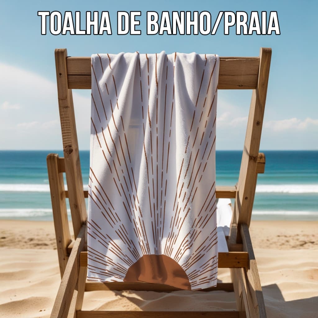 Toalha De Banho e Praia Estampadas com Toque de Algodão Pelúciado Premium.