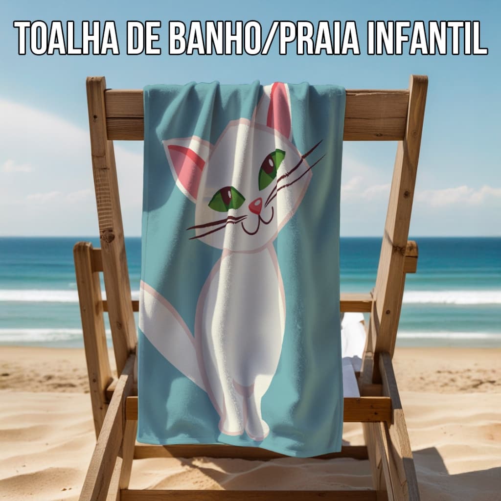 Toalha De Banho e Praia Infantil Estampadas com Toque de Algodão Pelúciado Premium.