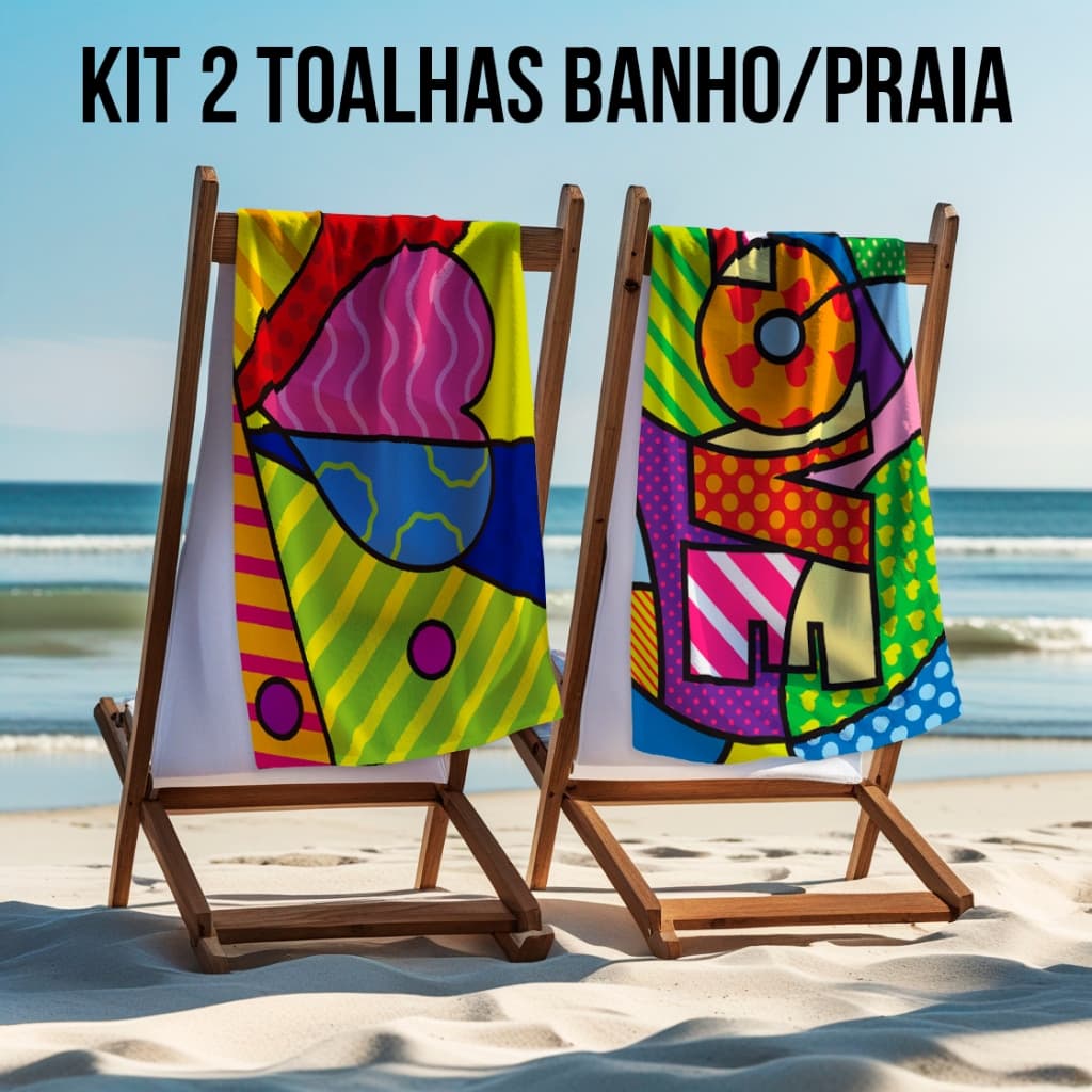 Kit 2 Toalhas de Praia e Banho - ENVIO RÁPIDO!!