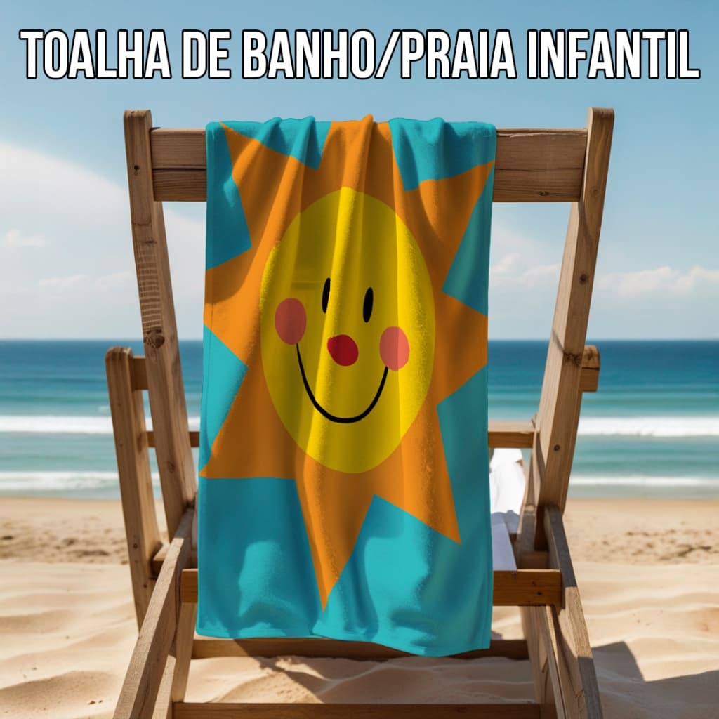 Toalha Banho e Praia/Piscina Infantil  Estampadas Toque de Algodão Peluciado Premium - ENVIO RÁPIDO!