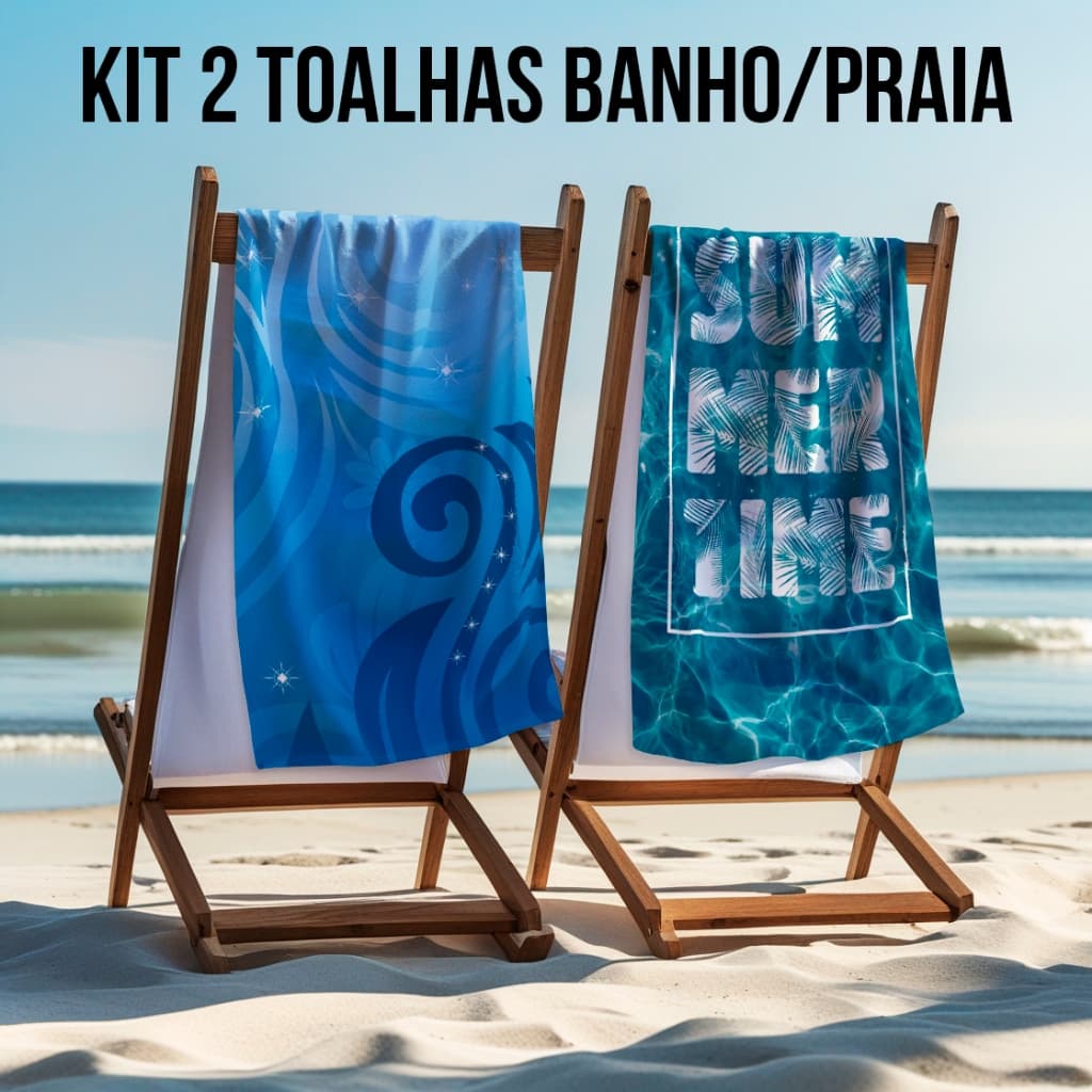 Kit 2 Toalha de Praia e Banho - PROMOÇÃO - Direto da Fábrica!