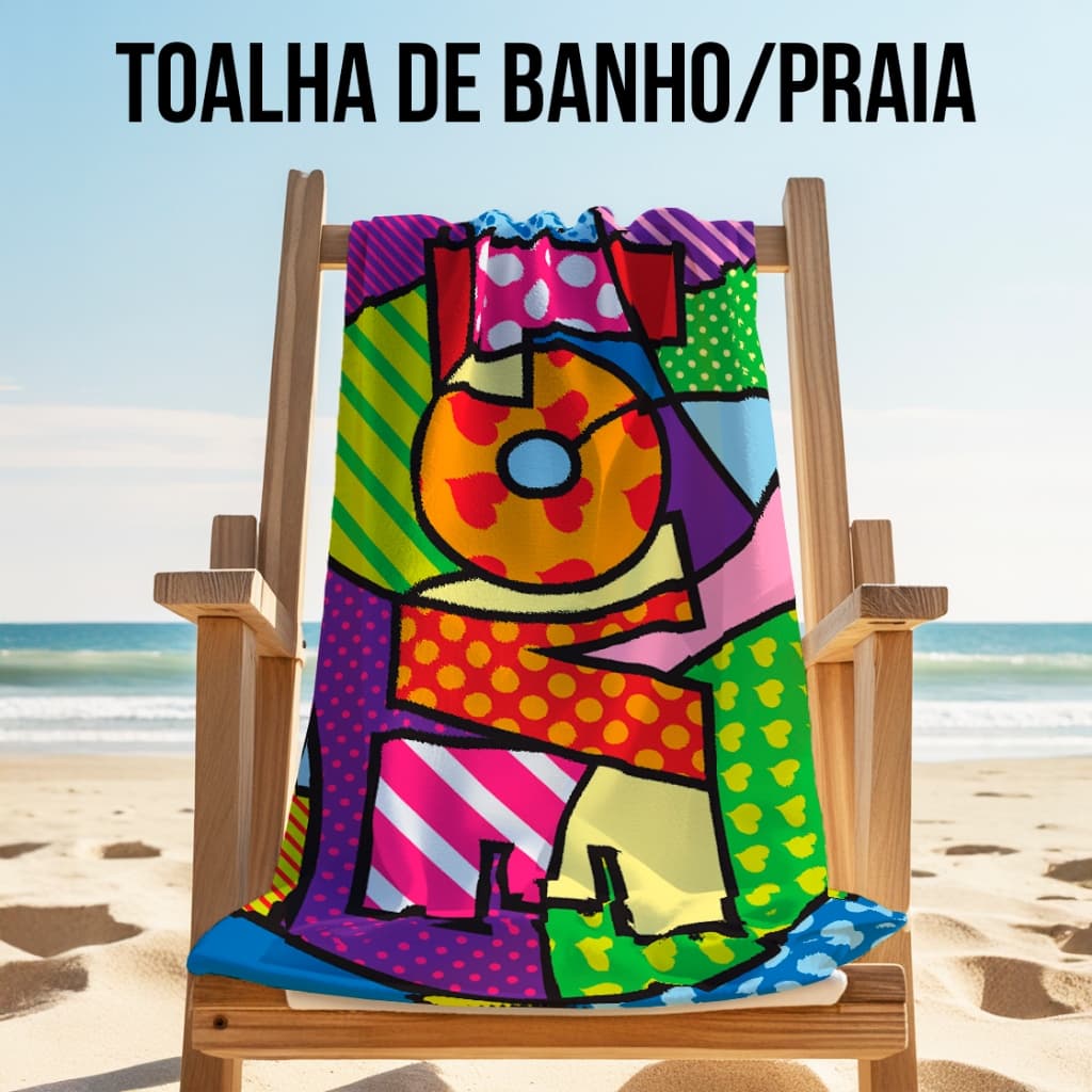 Toalha de Praia e Piscina Toque Aveludado em Algodão Premium – Estampa Exclusiva