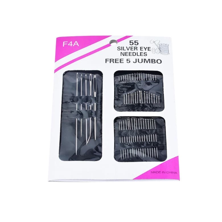 Jogo De Agulhas Kit C/ 55 Conjunto Costura Roupas Couro Cor Aço Inox Jogo De Agulhas Kit C/ 55 Conjunto Costura