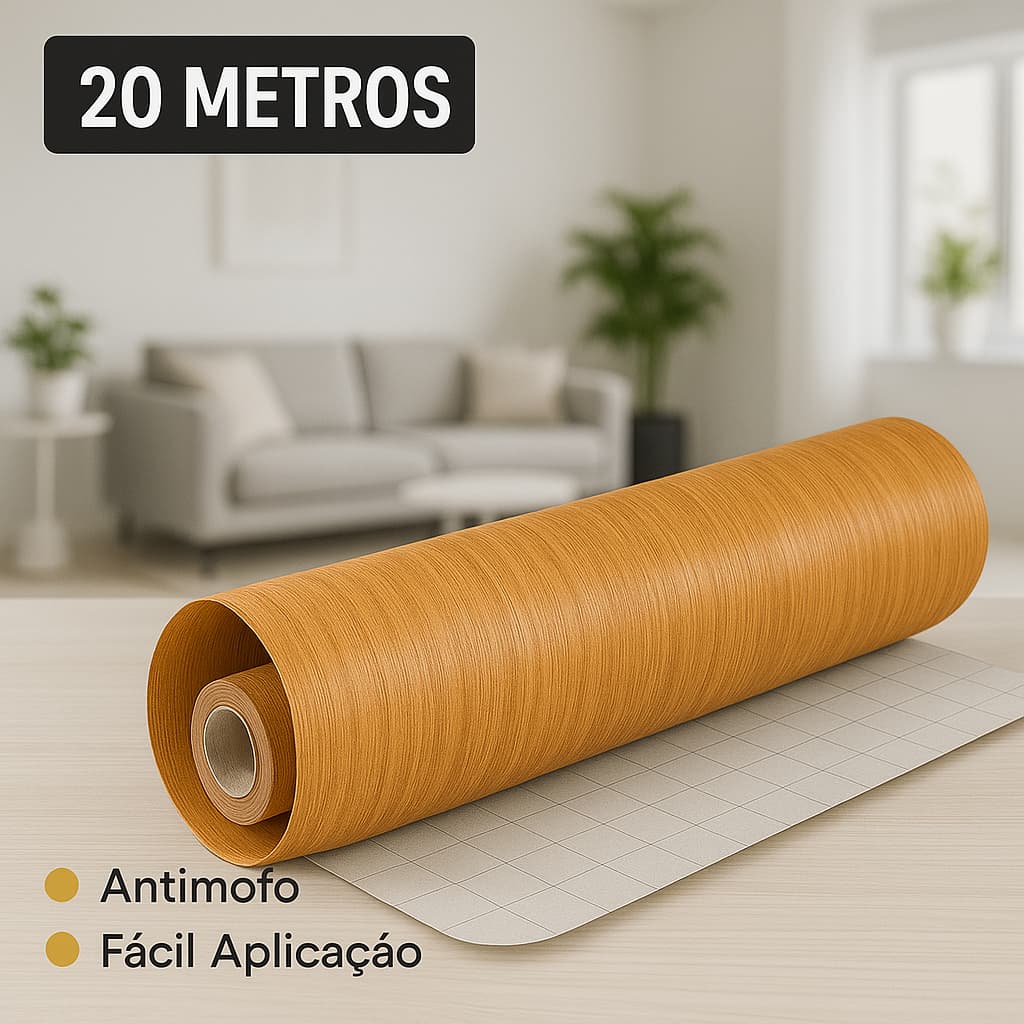 Papel de Parede Adesivo Magno Premium 20 Metros Autocolante Fácil Remoçao Madeira Sofisticada