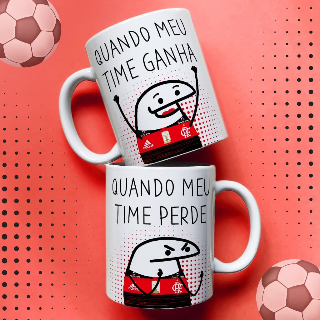 Caneca personalizada  Flork torcedor Varios Times(MENGÂO, Verdão, Timão, Tricolor) Presente ideal namoro