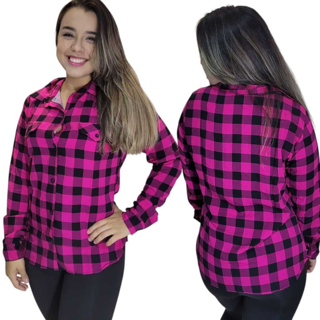 Camisa Xadrez Feminina Blusa Junina Arraiá